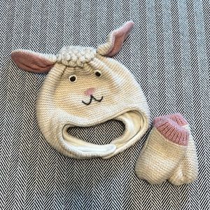 Mini Boden hat & mitten set